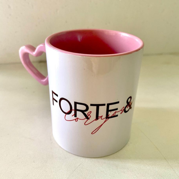 caneca alça corção coleção forte e corajosa