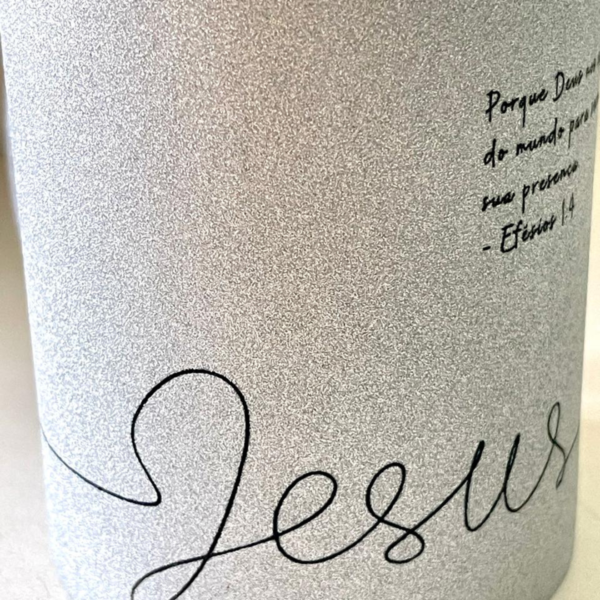 caneca glitter coleção Jesus